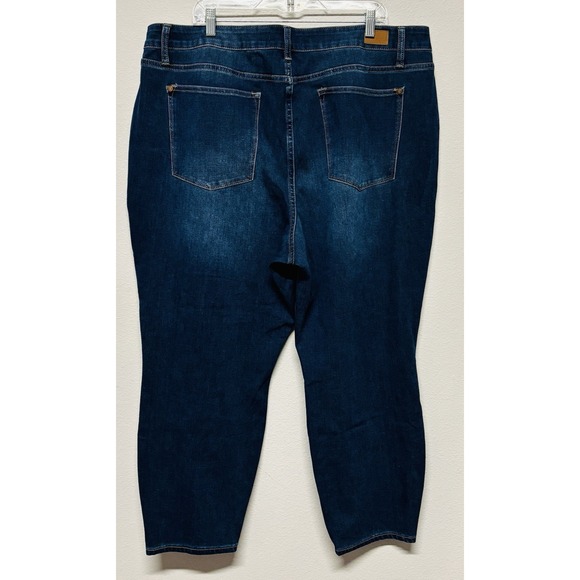 Judy Blue Jeans Womens 24W Blue Stretch Denim Dark Wash Boyfriend Style Casual - Picture 2 of 6